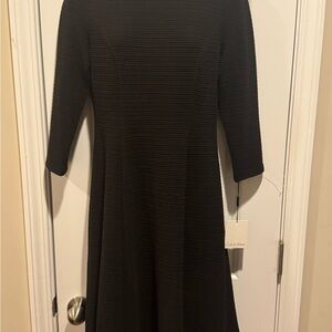 Calvin Klein Black Ribbed Dress NWT Size 6